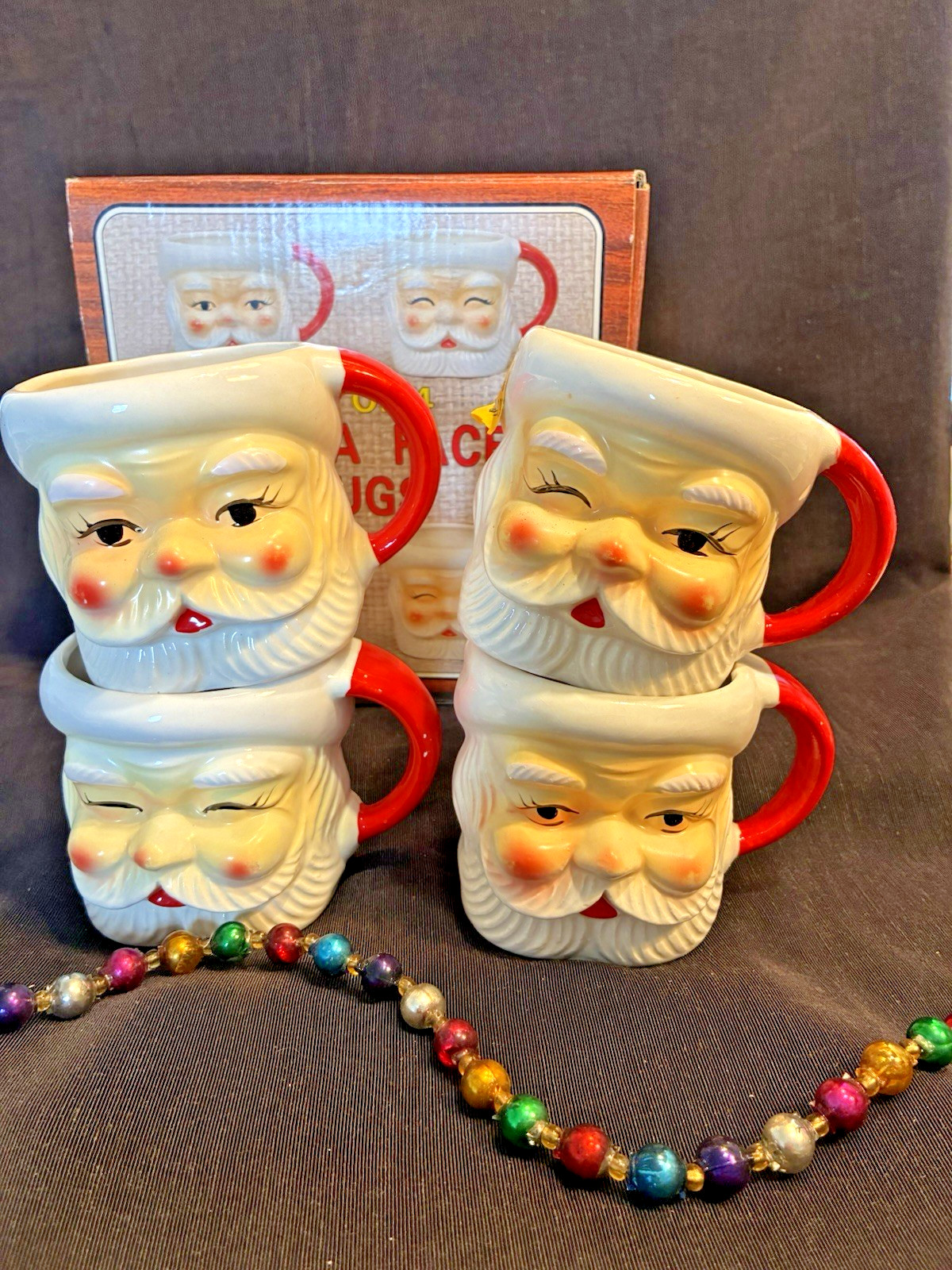 2 Vintage Santa Claus Face Mug (reserved for Cindy) 2 Vintage Santa Claus Face Mug (reserved for Cindy)