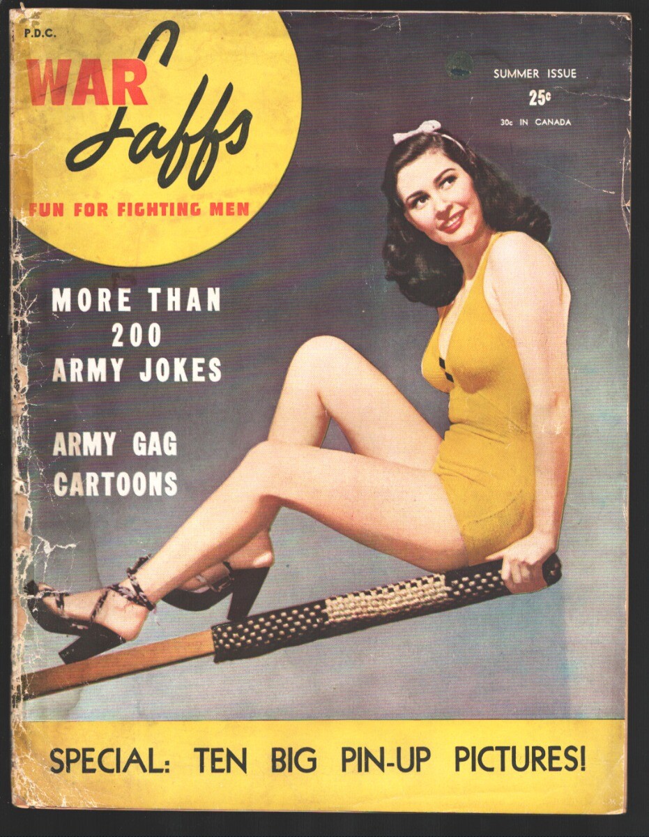 MAG: War Laffs-Summer 1944-Volitant-cartoons-cheesecake-1st issue-200+ Army j...