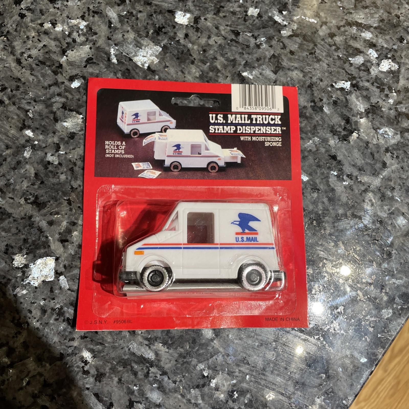 J.S.N.Y. U.S. Mail Truck Stamp Dispenser With Moisturizing Sponge New USPS Post J.S.N.Y. U.S. Mail Truck Stamp Dispenser With Moisturizing Sponge New USPS Post