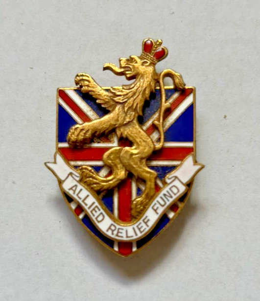 WWII Cartier 1941 US British War Relief Society Pin Brooch BWRS - WW2