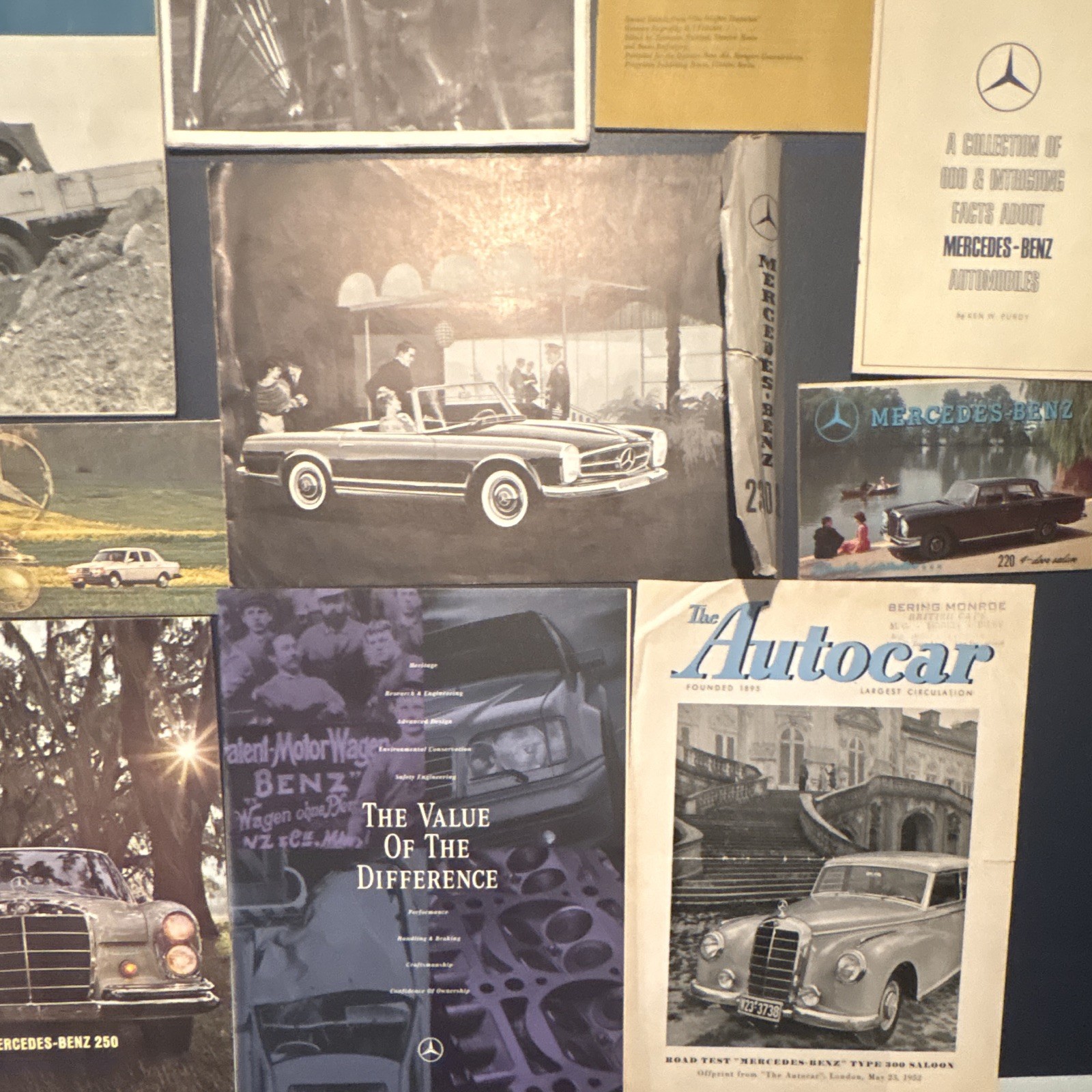Vintage Mercedes-Benz Brochure Lot 31 Pieces 1950s-1990s Catalogs Literature