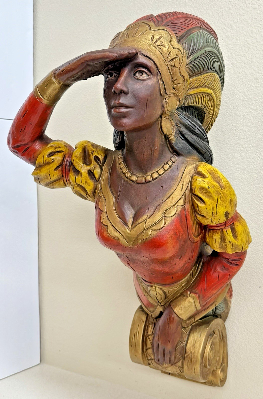 Vintage Ship Figurehead Indian Princess Formcraft N.Y. Nautical Statue Beautiful
