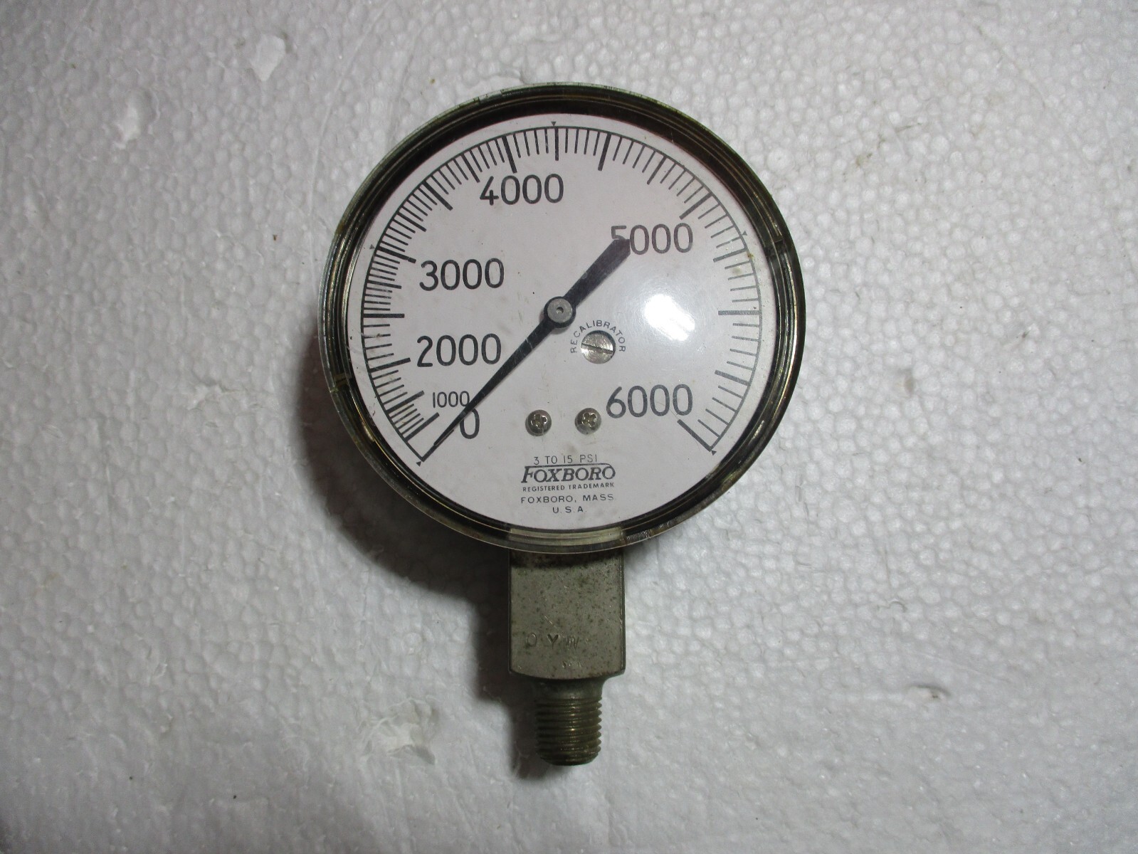 Vintage Gauge Industrial Foxboro Mass. USA Pressure  Steampunk  3 3/4\