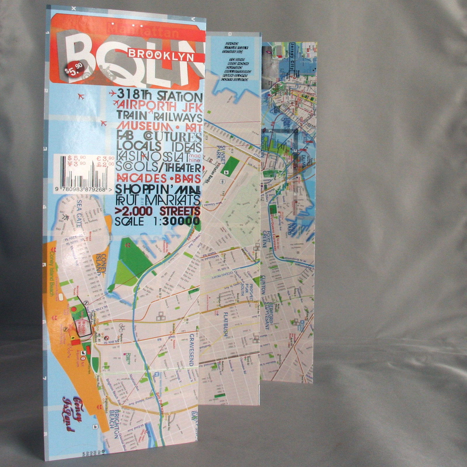 Map Laminated Brooklyn [Pay As You Wish] New York NY