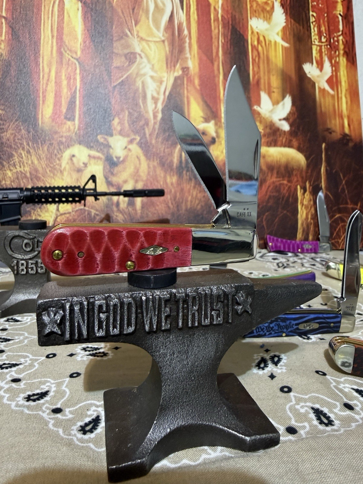 Case XX Woot Custom Blood Red Gator Jigged Barlow Case XX Woot Custom Blood Red Gator Jigged Barlow