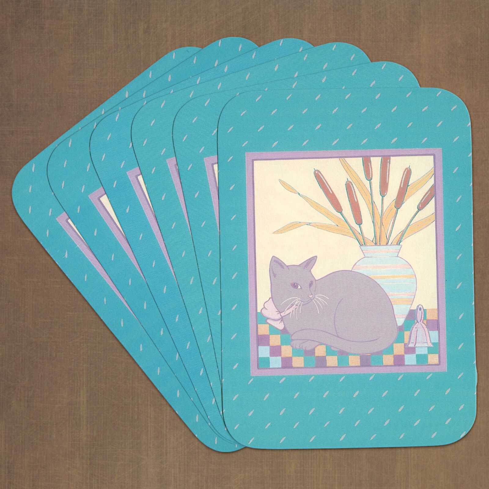LOT OF 6 Vintage SANGAMON MULTIPURPOSE ANYTIME Postcards, Sitting Cat Retro Art LOT OF 6 Vintage SANGAMON MULTIPURPOSE ANYTIME Postcards, Sitting Cat Retro Art