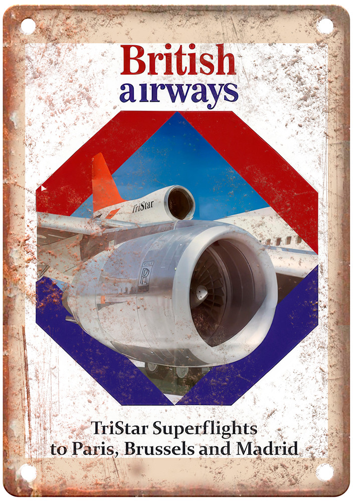 Vintage Tristar Travel Poster Retro Look Sign T2626