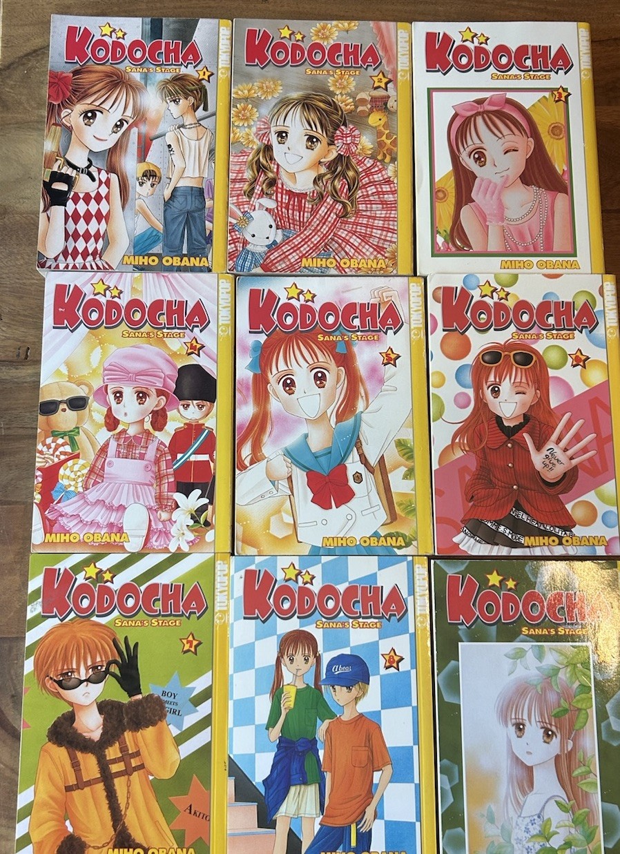 Kodocha: Sana\'s Stage Manga Comic Book Lot, RARE + OOP 1-9 by Miho Obana Kodocha: Sana\'s Stage Manga Comic Book Lot, RARE + OOP 1-9 by Miho Obana