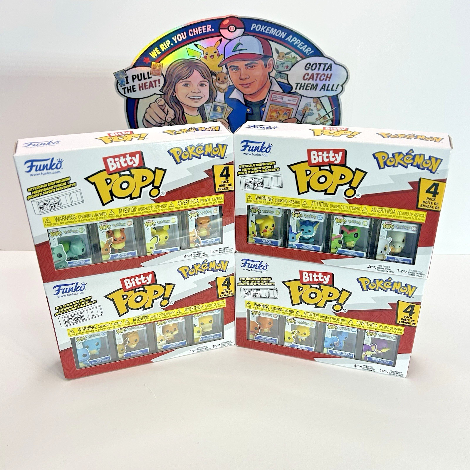 Funko Bitty Pop Pokemon Full Complete Set of 4 Boxes