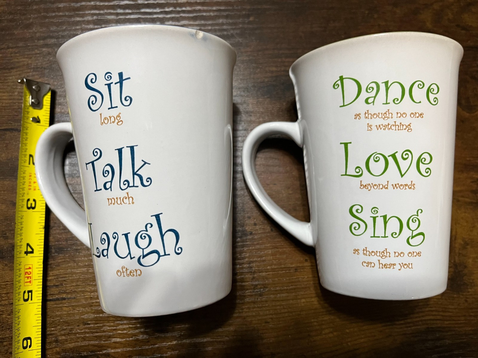 SET OF 2 - Mulberry Home Collection Coffee Mugs - 