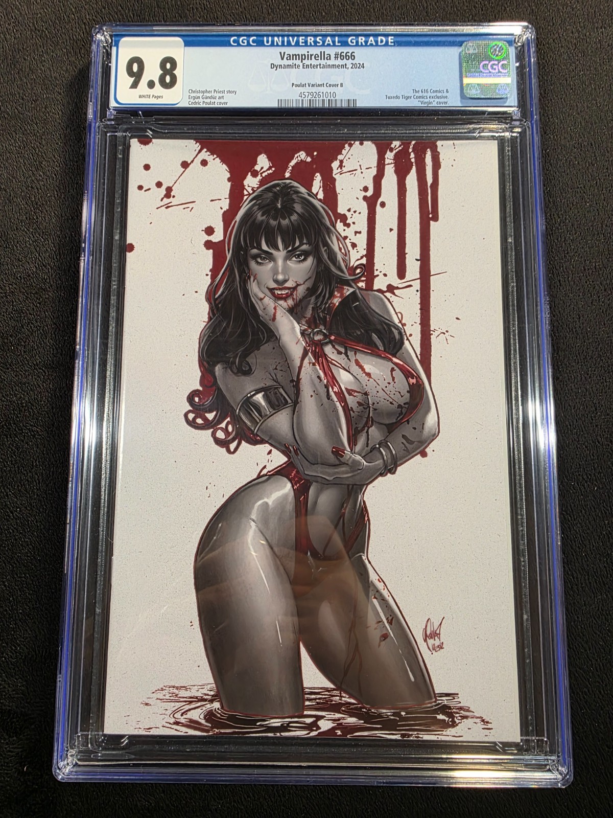 VAMPIRELLA 666 CGC 9.8 VERY RARE Cedric Poulat VIRGIN VARIANT Limited Dynamite