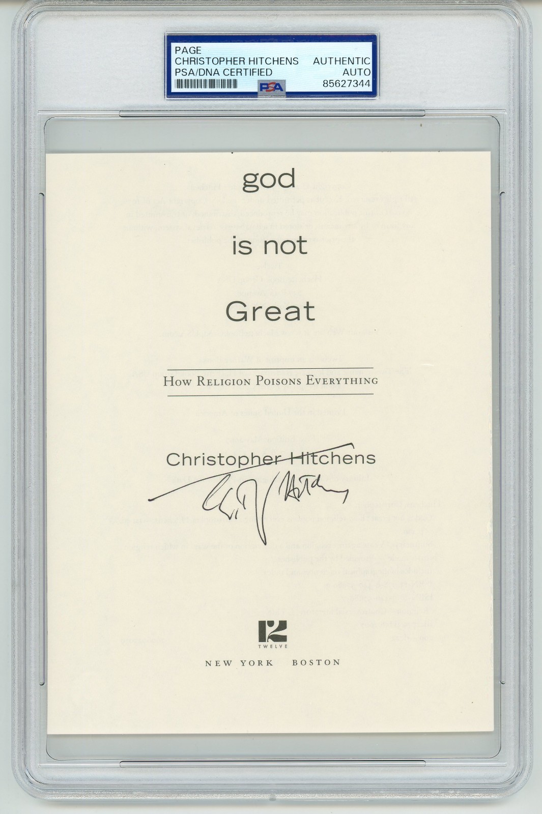 Christopher Hitchens ~ Signed Autographed \ Christopher Hitchens ~ Signed Autographed \