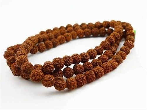 Large Long 108 8mm Rudraksha Bodhi Seeds Meditate Prayer Beads Mala Necklace 32\