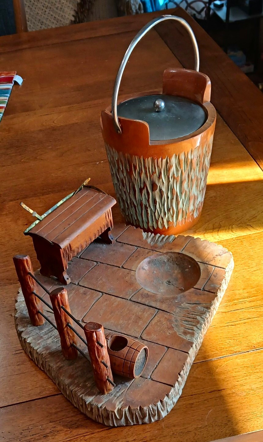 Vintage Italian Ice Bucket from Macabo Cusano Milanino, 1957/Matching Smoke Tray Vintage Italian Ice Bucket from Macabo Cusano Milanino, 1957/Matching Smoke Tray