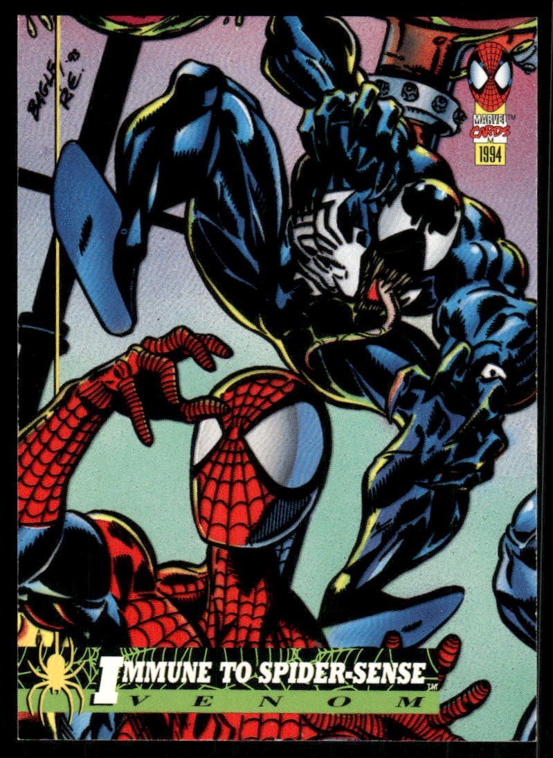 Spiderman Venom 1994 Fleer Marvel Card #17 (NM)