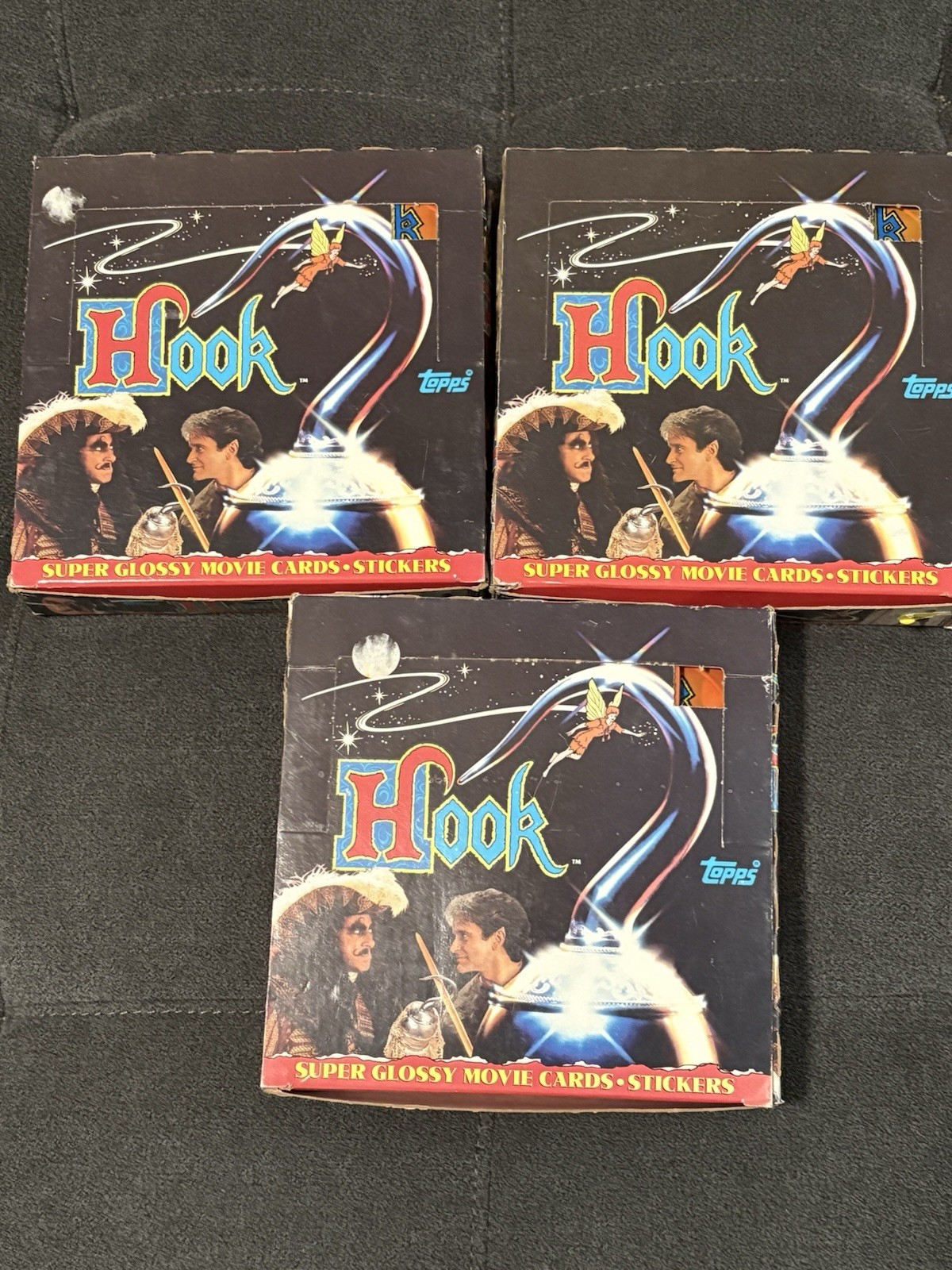 (3) 1991 Topps Hook Trading Cards - 36 Factory Sealed Packs Each (108 Total) (3) 1991 Topps Hook Trading Cards - 36 Factory Sealed Packs Each (108 Total)