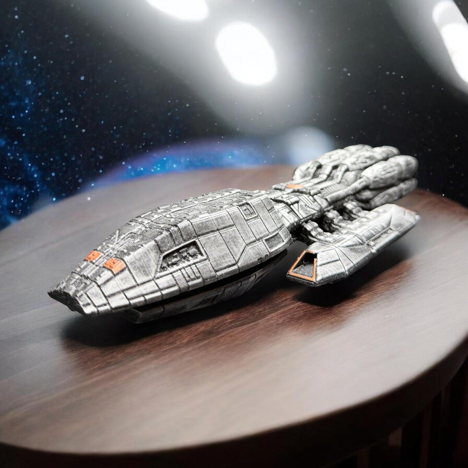 Battlestar Galactica Mercury Class Battlestar Model Painted 10” 3D Printed