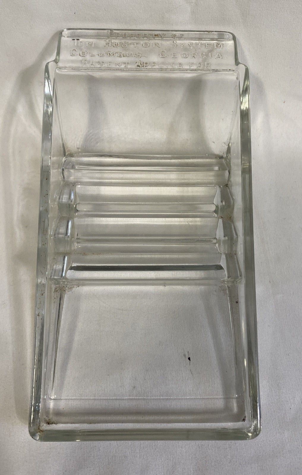 Ultra Rare Tom Huston Tom's Peanuts Columbus Georgia Glass Business Card Holder Ultra Rare Tom Huston Tom's Peanuts Columbus Georgia Glass Business Card Holder