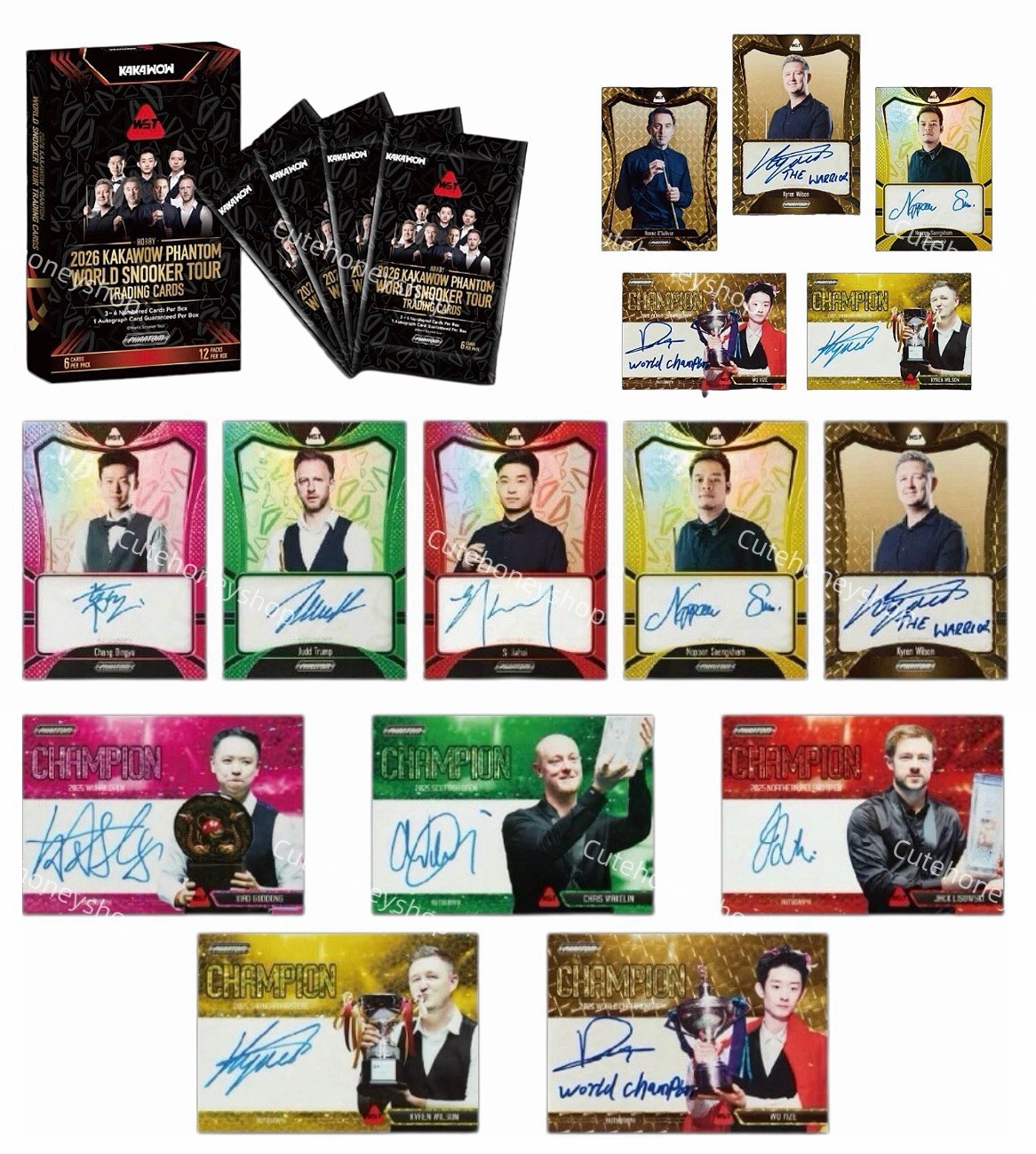 Pre-sale 2026 KAKAWOW Phantom World Snooker Tour Hobby Box Trading Cards 10/19