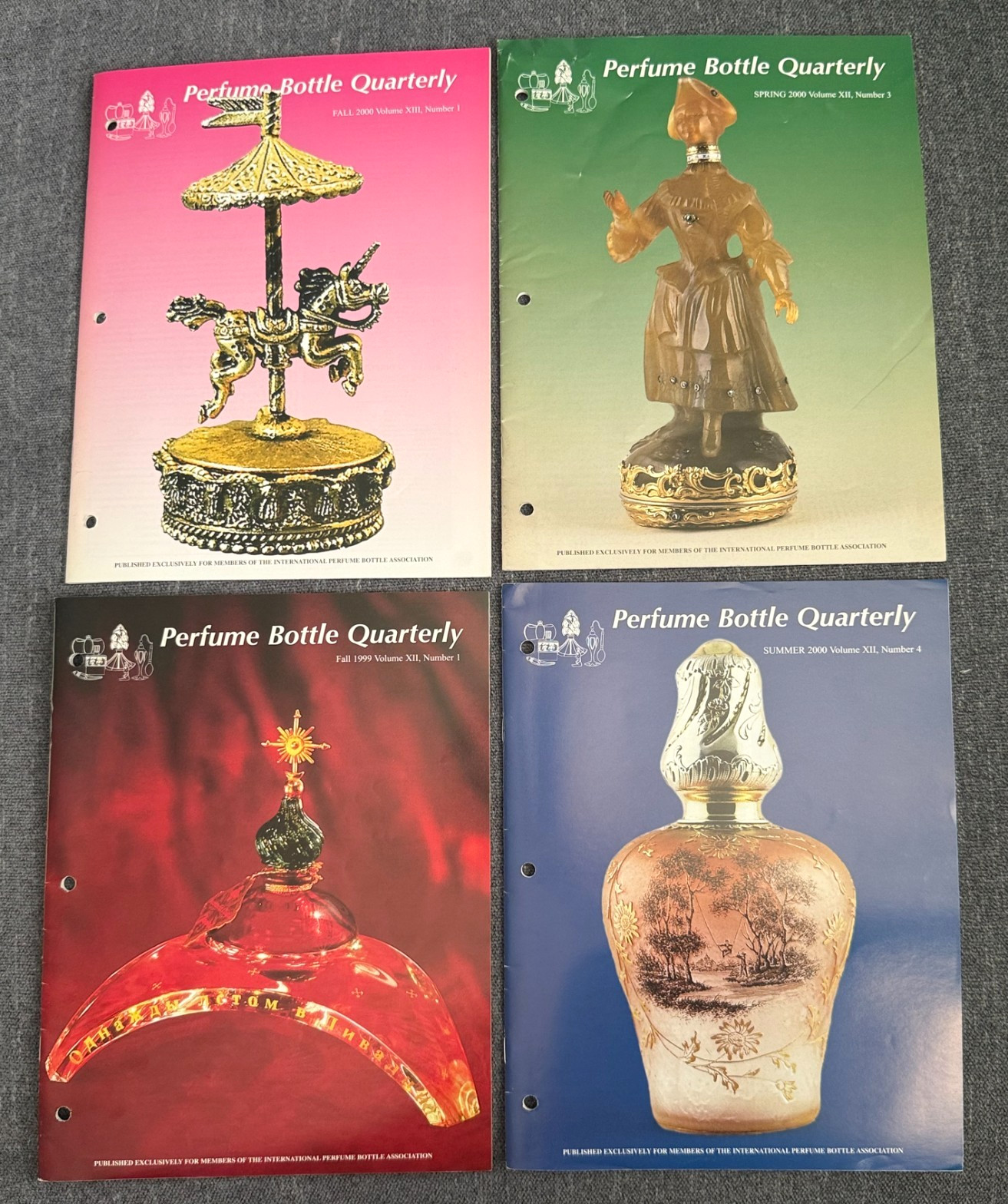 1999/2000 LOT 4 Perfume Bottle Quarterly IPBA parfum Lalique Baccarat Marinello 1999/2000 LOT 4 Perfume Bottle Quarterly IPBA parfum Lalique Baccarat Marinello