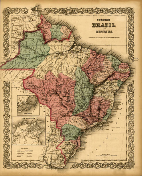 Brazil And Guyana 1871 Old Photo Print
