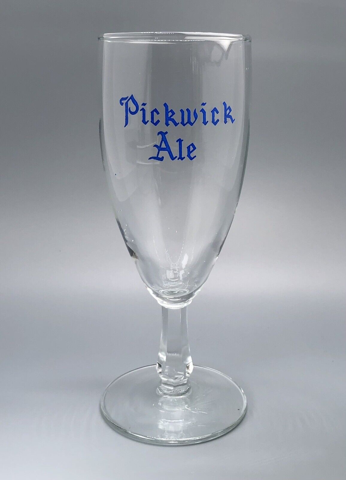 Pickwick Ale Stemmed Glass Goblet / Vtg Tavern Advertising / Man Cave Bar Decor