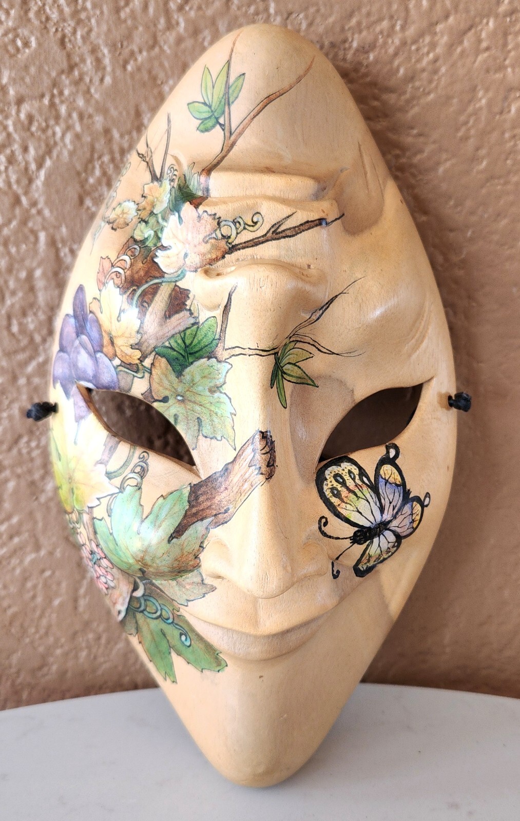 Balinese Happy Sad Face Mask by Artist Gusti Ngurah Semarajaya VTG