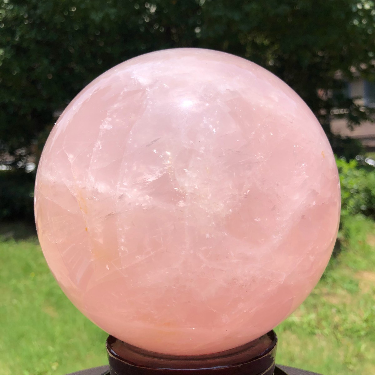 11.19LB Large Natural Pink Rose Quartz Sphere Crystal Ball Reiki Healing 11.19LB Large Natural Pink Rose Quartz Sphere Crystal Ball Reiki Healing