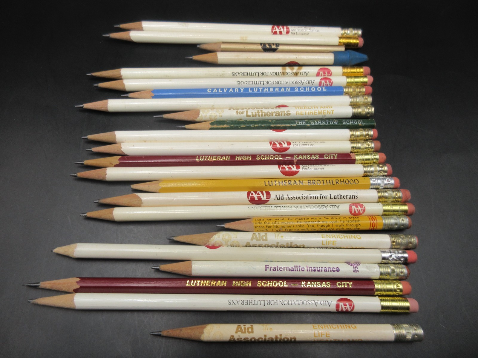 24pc Lot Vintage 1970s Lutheran Pencils Church Related AAL Christian Collectible 24pc Lot Vintage 1970s Lutheran Pencils Church Related AAL Christian Collectible