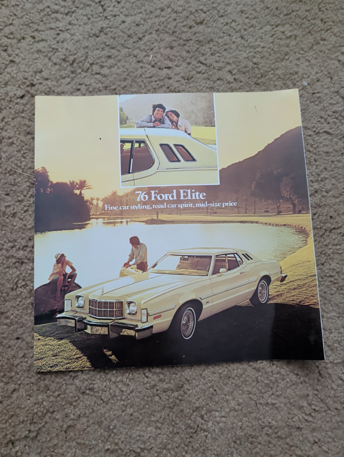 VINTAGE 1976 FORD ELITE CARS DEALERSHIP SALES BROCHURE SPECIFICATIONS INFO