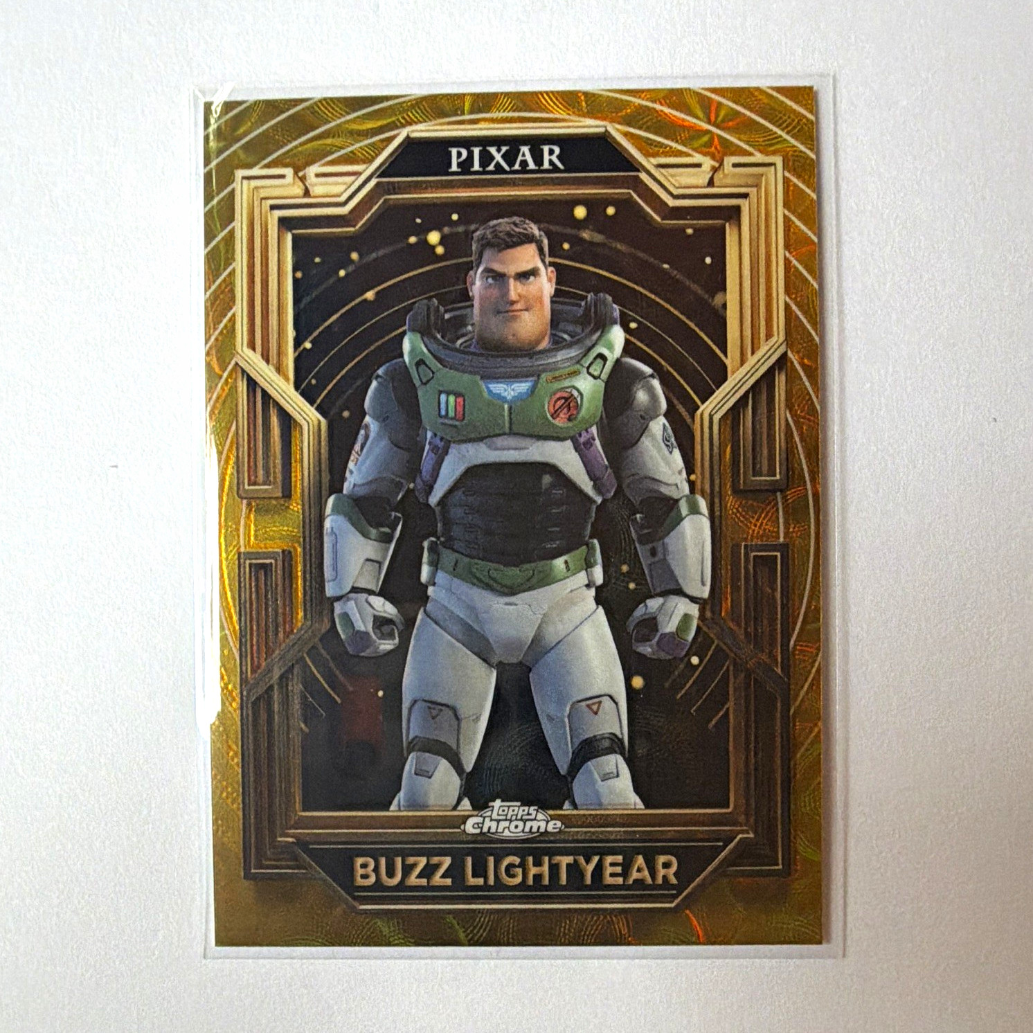 Topps Chrome Disney Pixar Lightyear Buzz Lightyear #91 Gold Parallel 2025