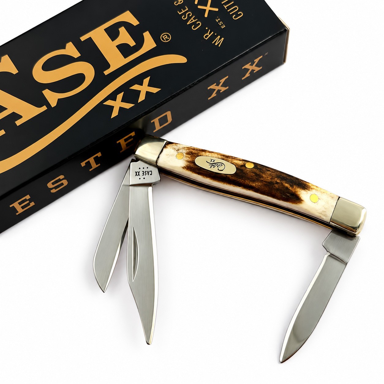 Case XX 00178 Small Stockman Genuine Sambar Stag Stainless Pocket Knife
