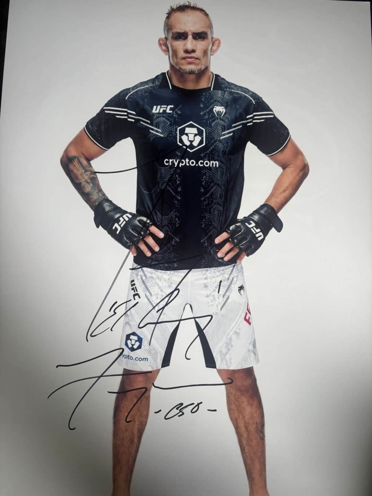Tony Ferguson Hand Signed Photo A3 16x12 Inch Autograph Inc COA UFC