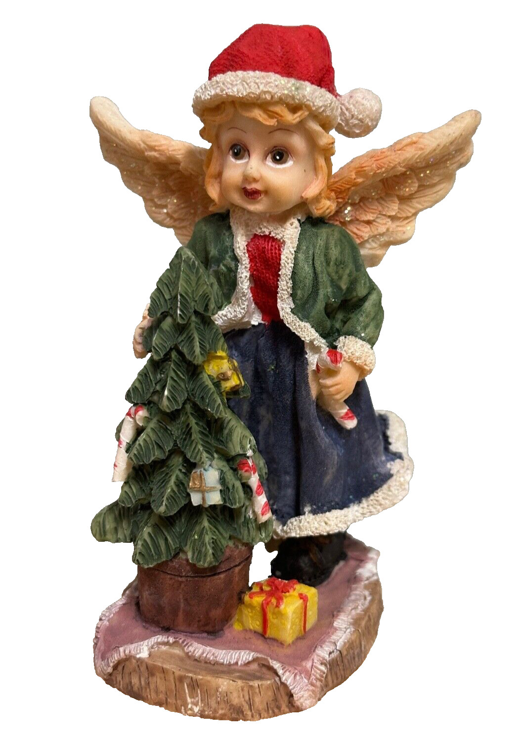Christmas Angel Figurines with  Christmas tree and gift 5