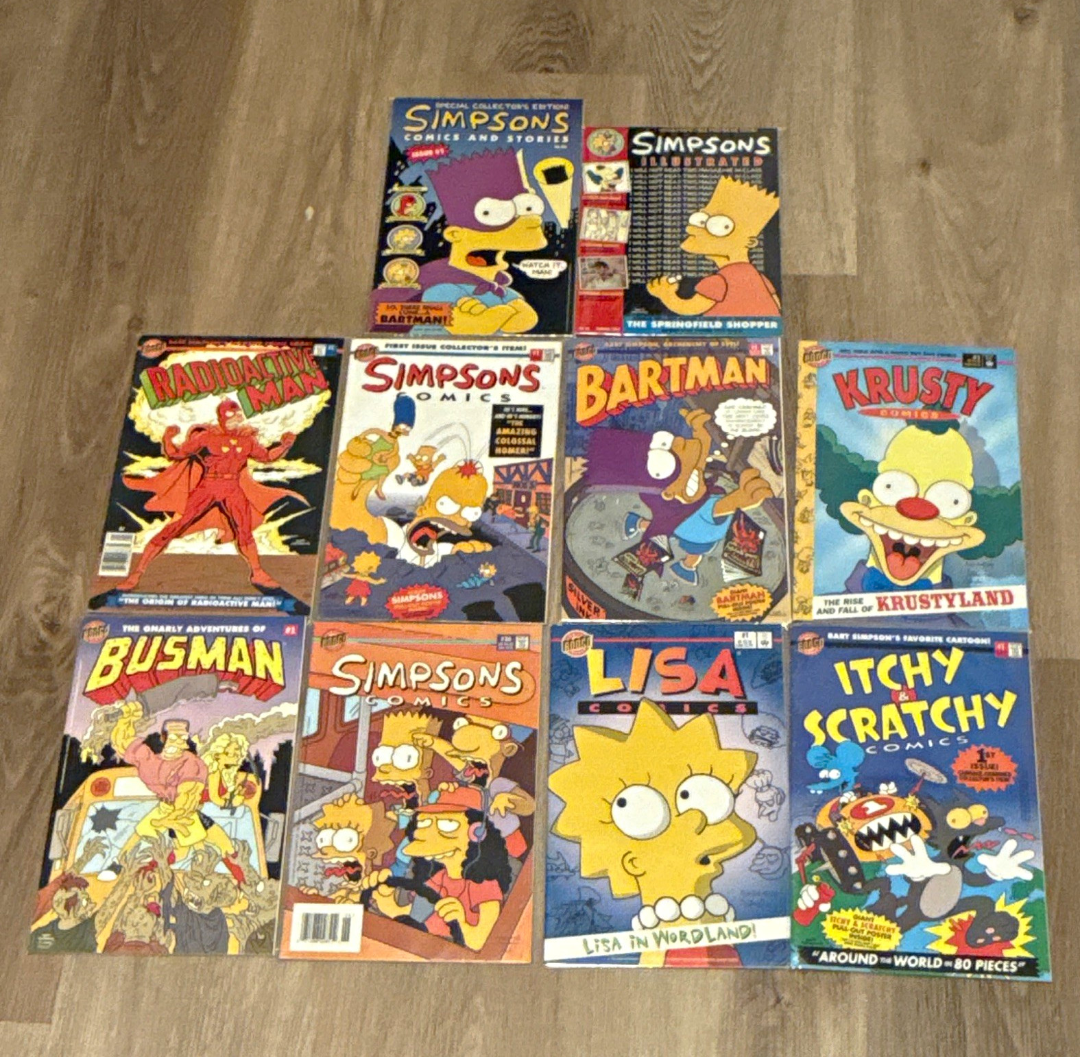 The Simpsons Comic Book Lot: Bartman, Krusty, Lisa, Itchy & Scratchy - Near Mint The Simpsons Comic Book Lot: Bartman, Krusty, Lisa, Itchy & Scratchy - Near Mint