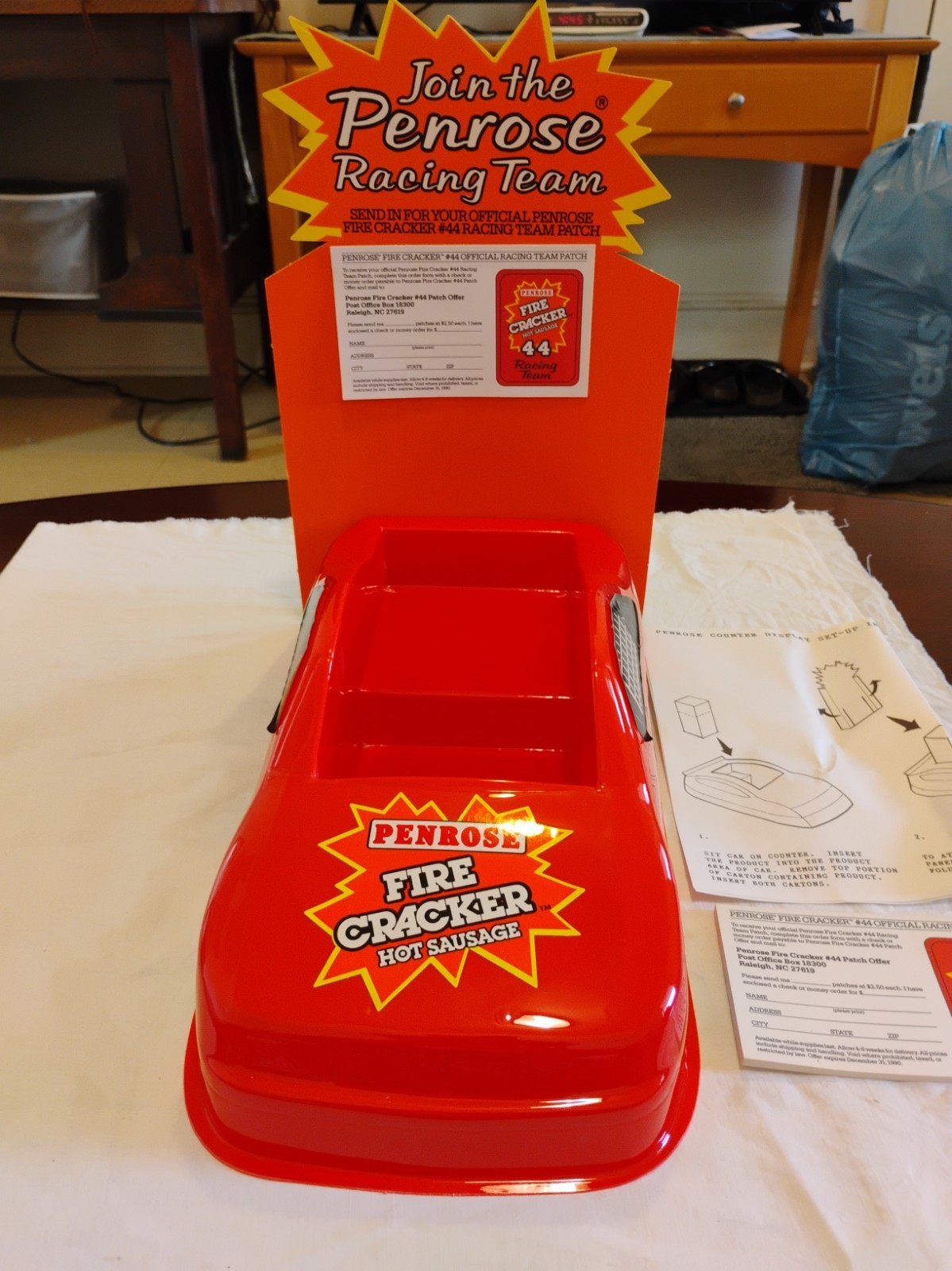 Vintage 1990 Penrose fire Cracker Hot Sausage 44 Racing Team Unused Display