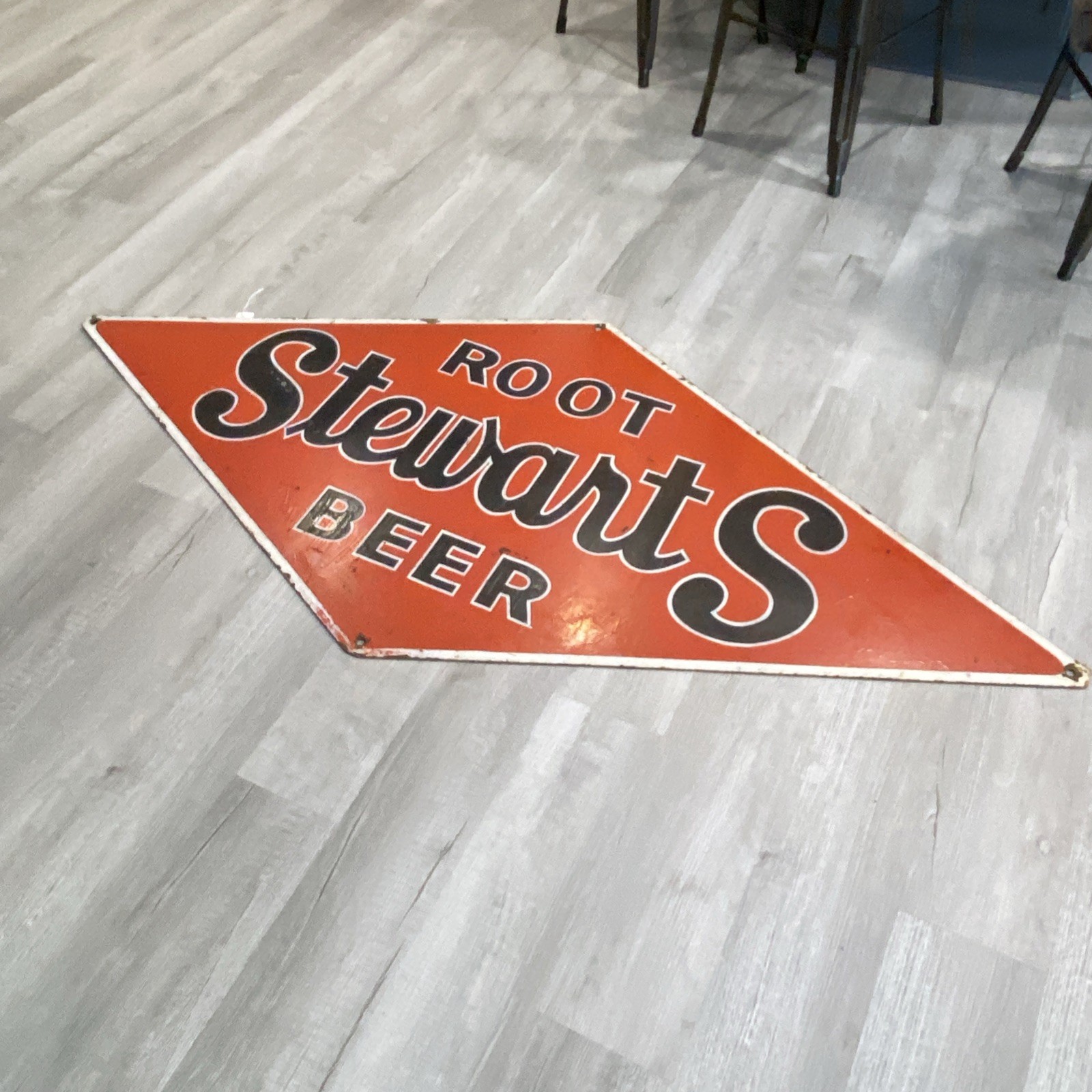 Rare Vintage Stewart’s Root Beer Restaurant Sign Heavy metal Original 78.5” Rare Vintage Stewart’s Root Beer Restaurant Sign Heavy metal Original 78.5”