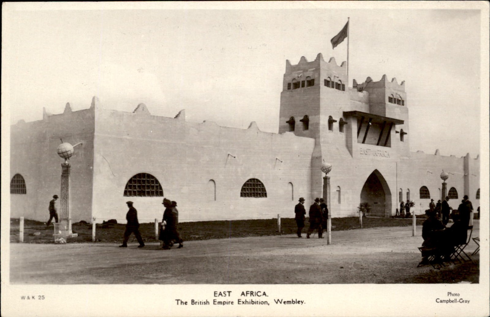 Wembley England East Africa Pavilion W.K. c1920s-30s Real Photo Vintage Postcard