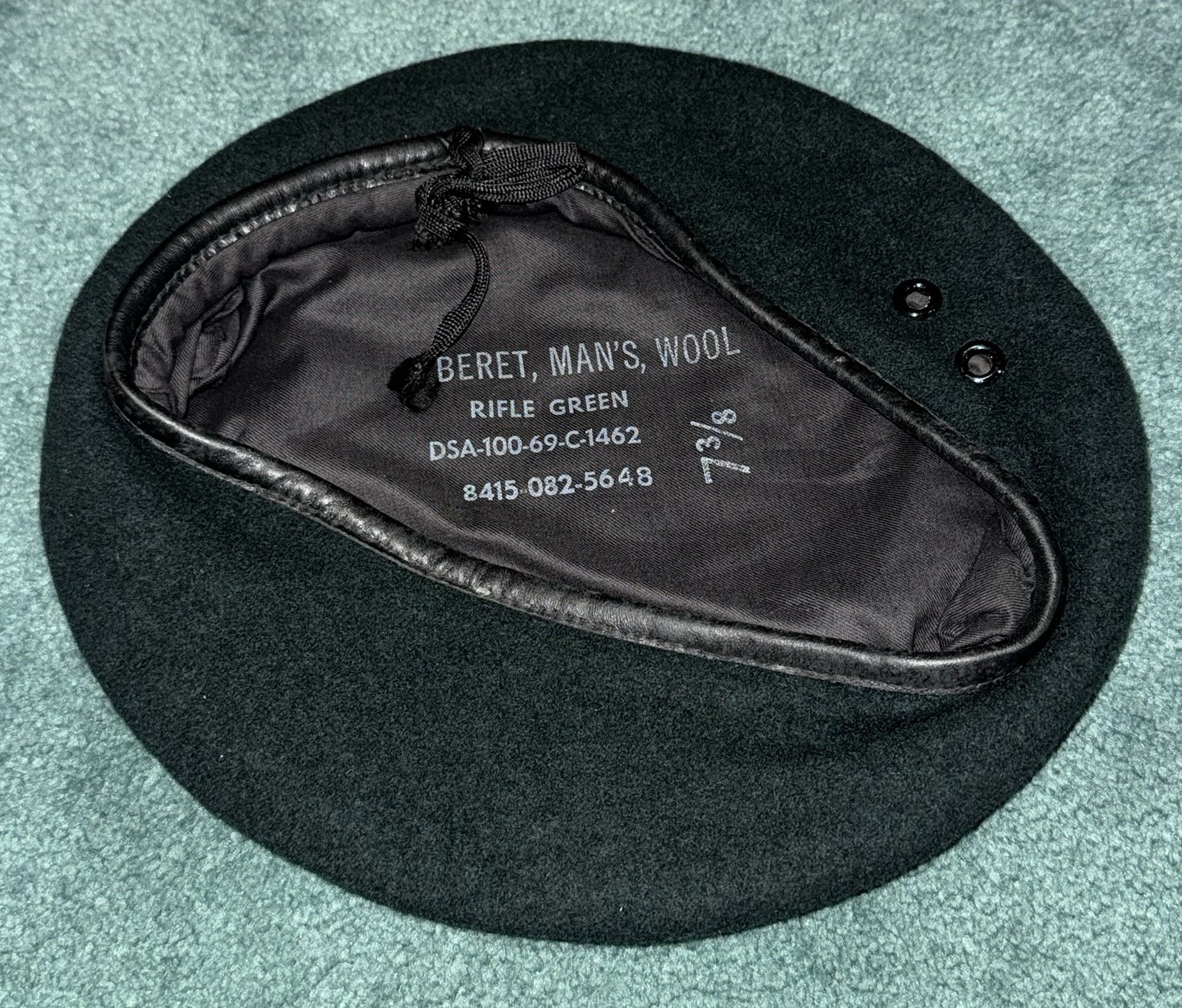 Original Unused Vietnam 1969 Dated Special Forces SF Green Beret Hat Original Unused Vietnam 1969 Dated Special Forces SF Green Beret Hat
