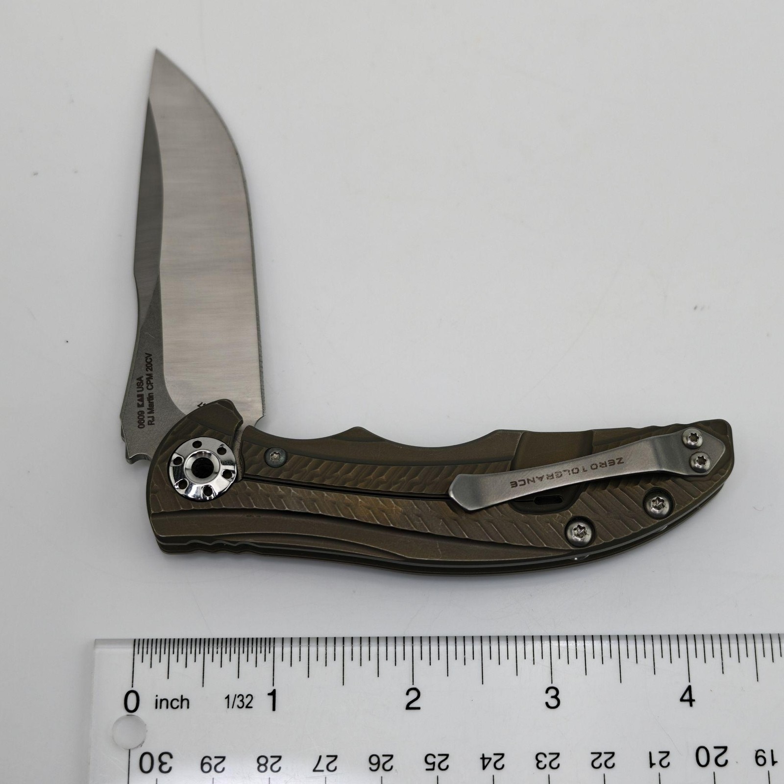 Zero Tolerance 0609 Bronze Titanium Folding Pocketknife RJ Martin CPM 20CV USA