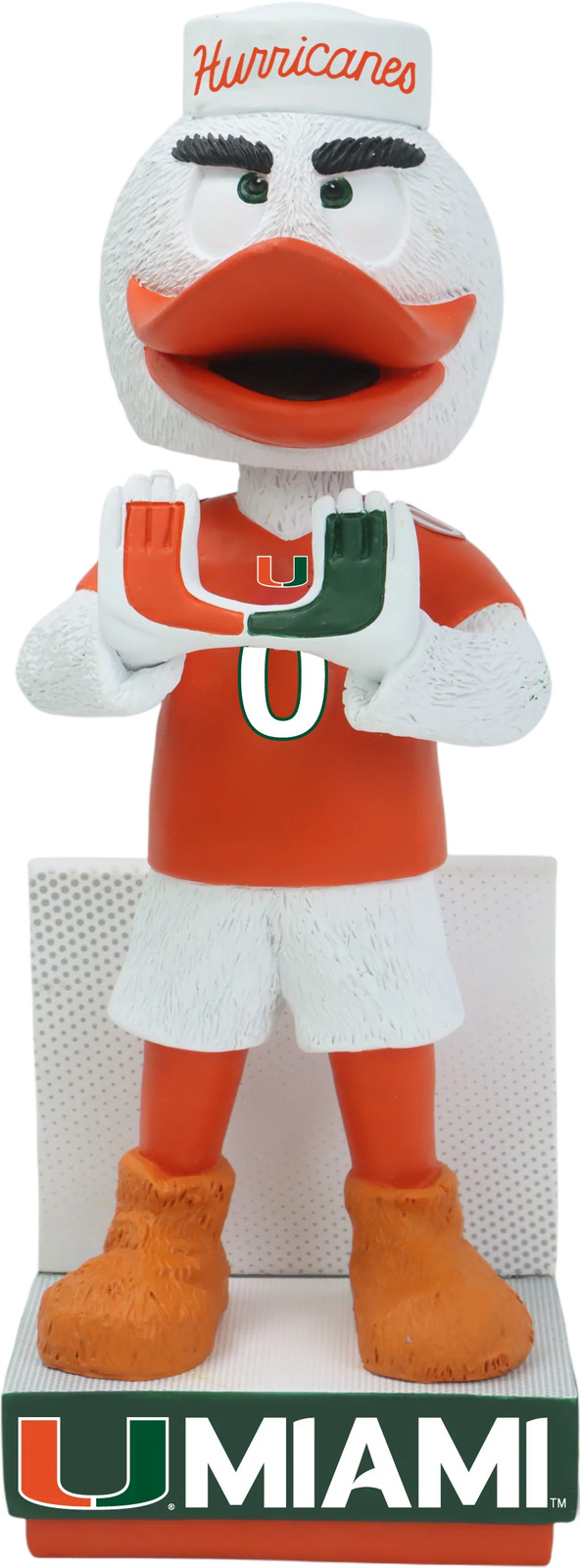 Sebastian The Ibis Miami Hurricanes Male Mascot Bobblehead NCAA College Sebastian The Ibis Miami Hurricanes Male Mascot Bobblehead NCAA College