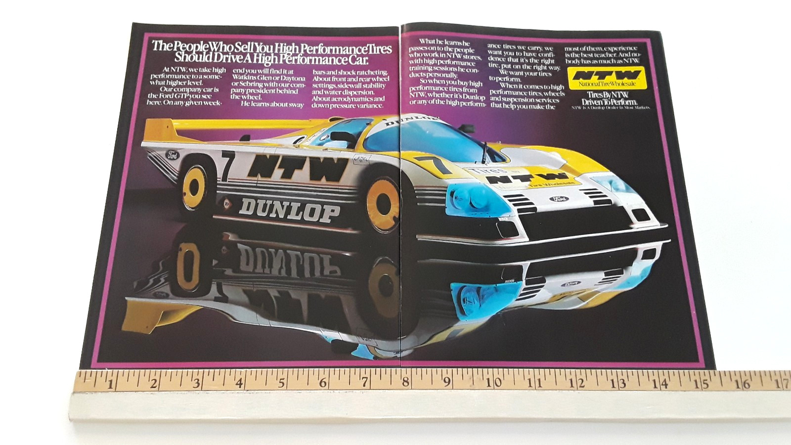 1987 FORD GTP - IMSA RACE CAR - ORIGINAL 2 PAGE 1988 AD 1987 FORD GTP - IMSA RACE CAR - ORIGINAL 2 PAGE 1988 AD