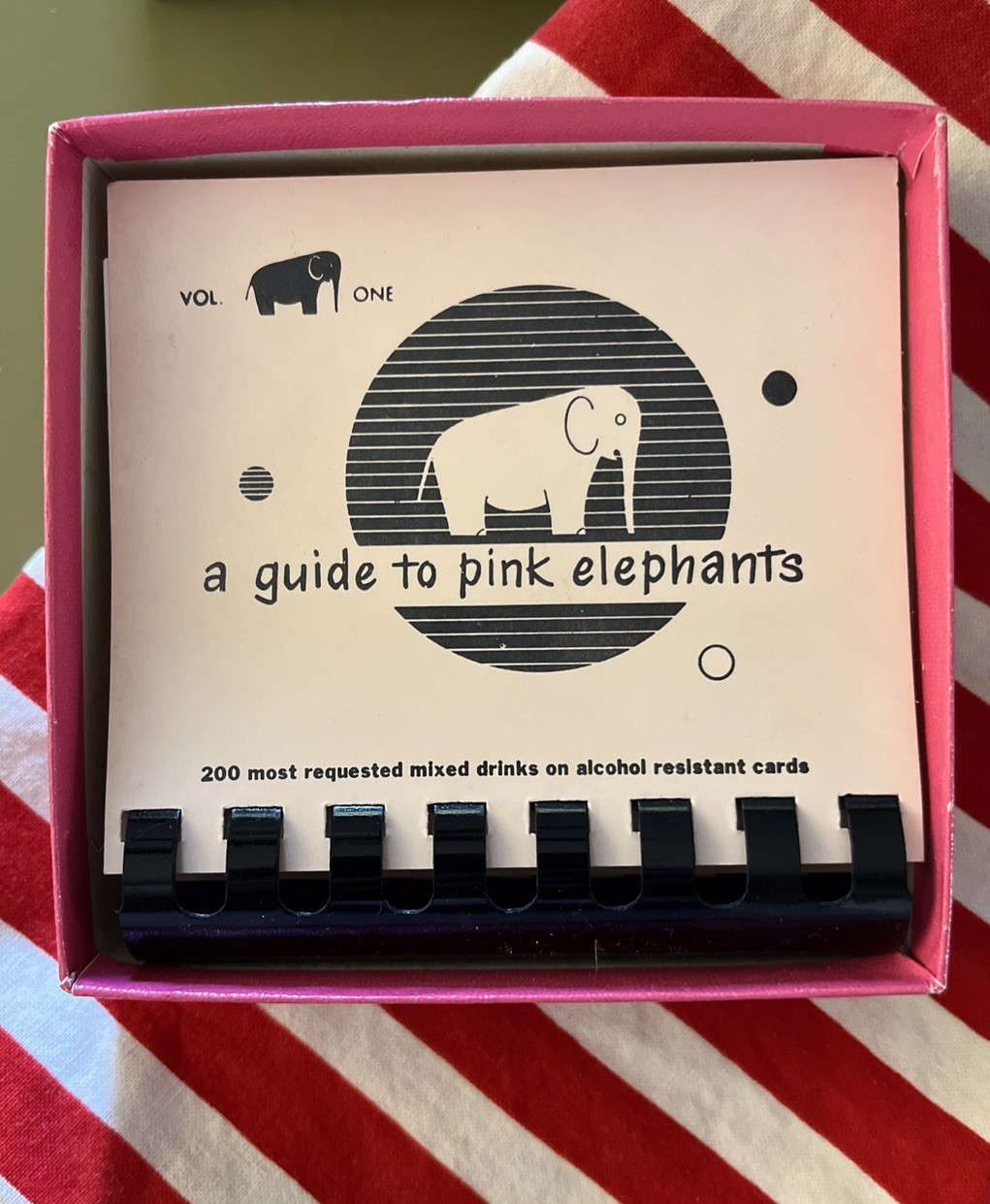 Vintage- A Guide to Pink Elephants-Volume 1- Cocktail Recipe Book-Original Box