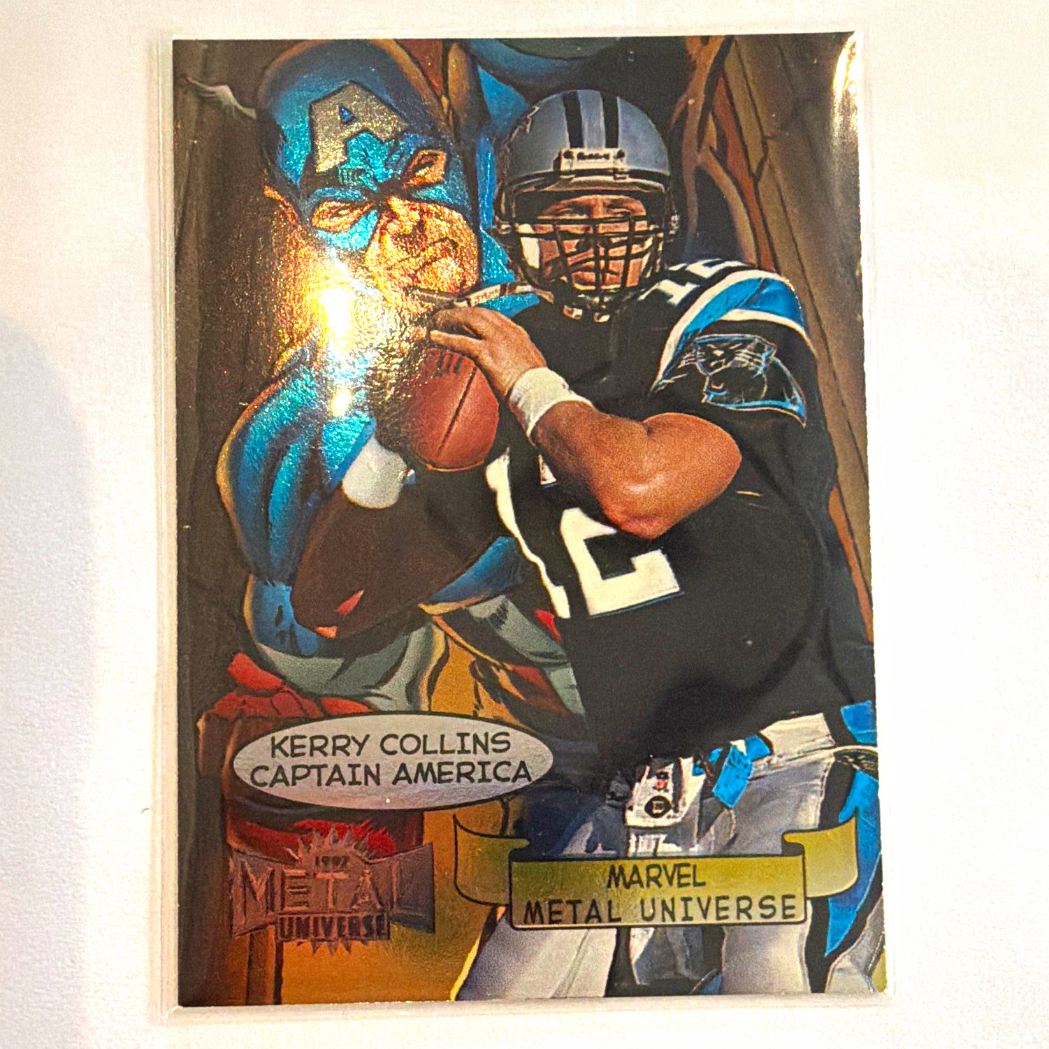 SkyBox 1997 Marvel Metal Universe Insert Kerry Collins Captain America #10/20
