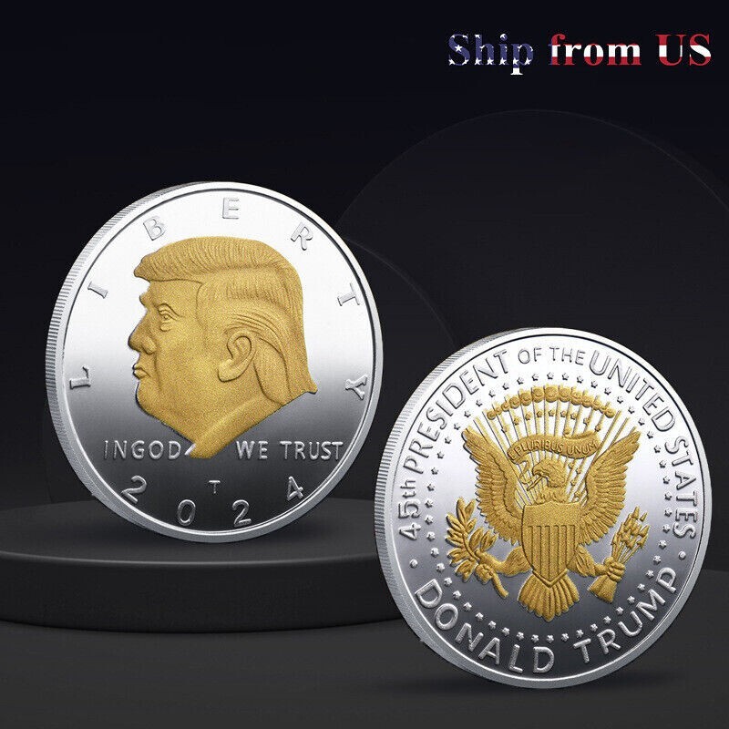 2024 Donald Trump Silver President Seal Liberty Challenge Coin (1 PCS) MAGA 2024 Donald Trump Silver President Seal Liberty Challenge Coin (1 PCS) MAGA