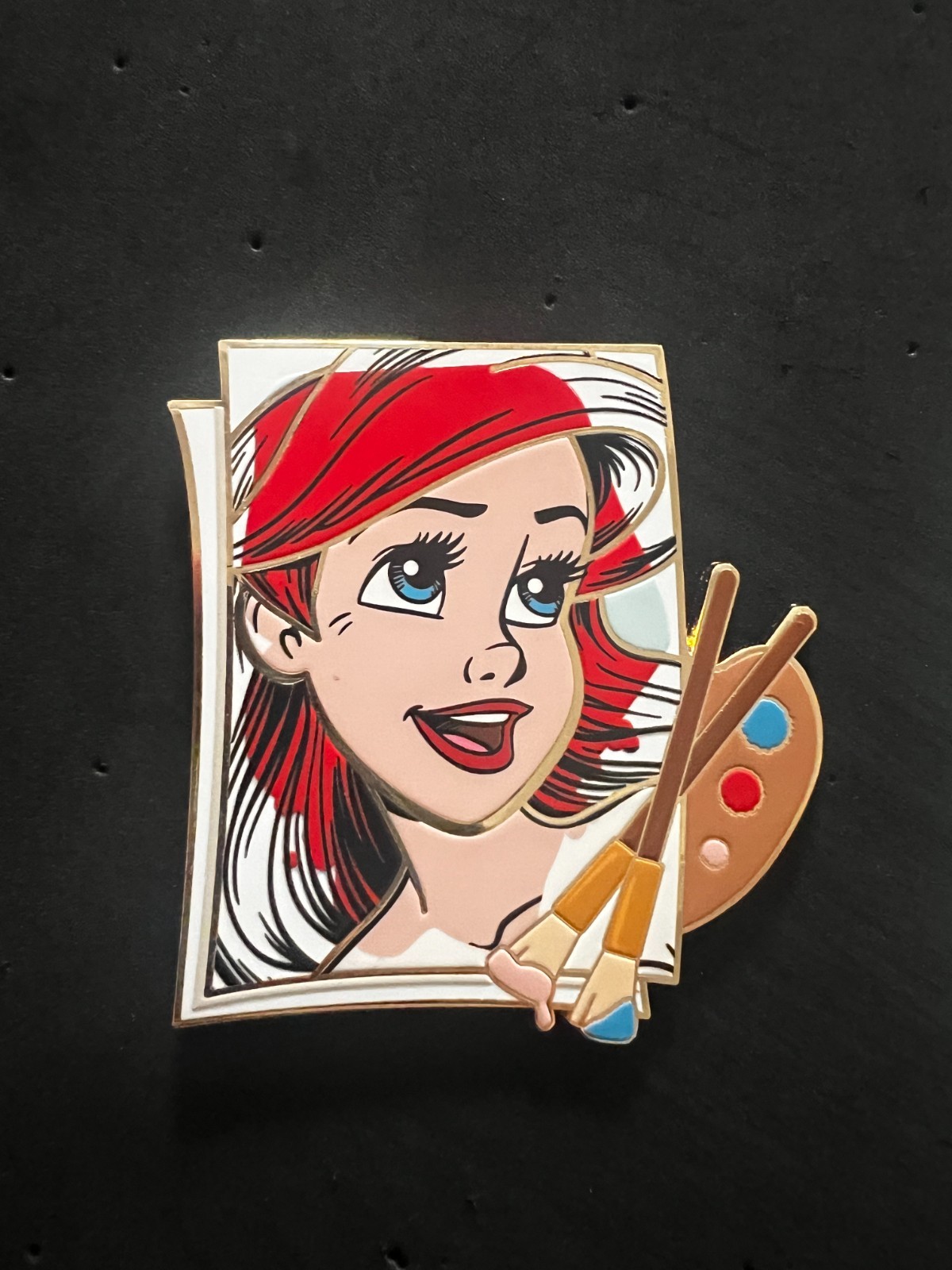 Disney Princess Paint & Paper Pin Ariel Little Mermaid Pink Ala Mode PALM LE1000