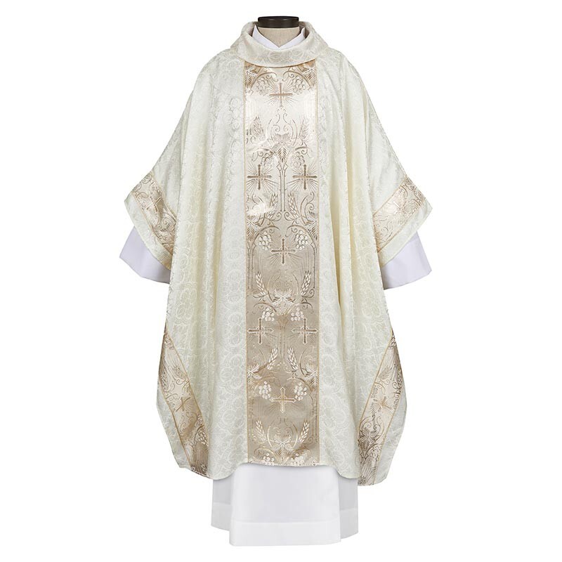 Ivory White Chasubles, Chartres Collection Monastic Chasuble, Chasuble Vestment