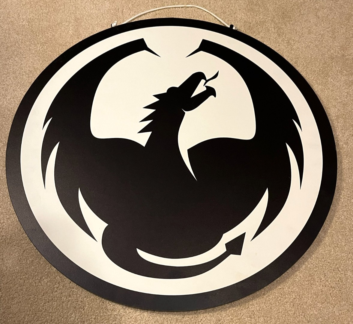 Vintage Dragon Optics Logo - Store Display Signage - 2ft x 2ft w/ Hanger Loop