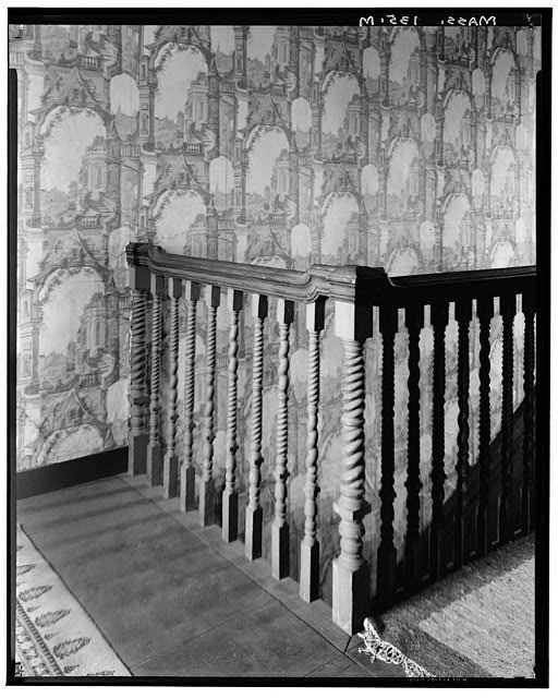Kingston MA Squire William Sever House 1936 Staircase Gallery Interior HABS