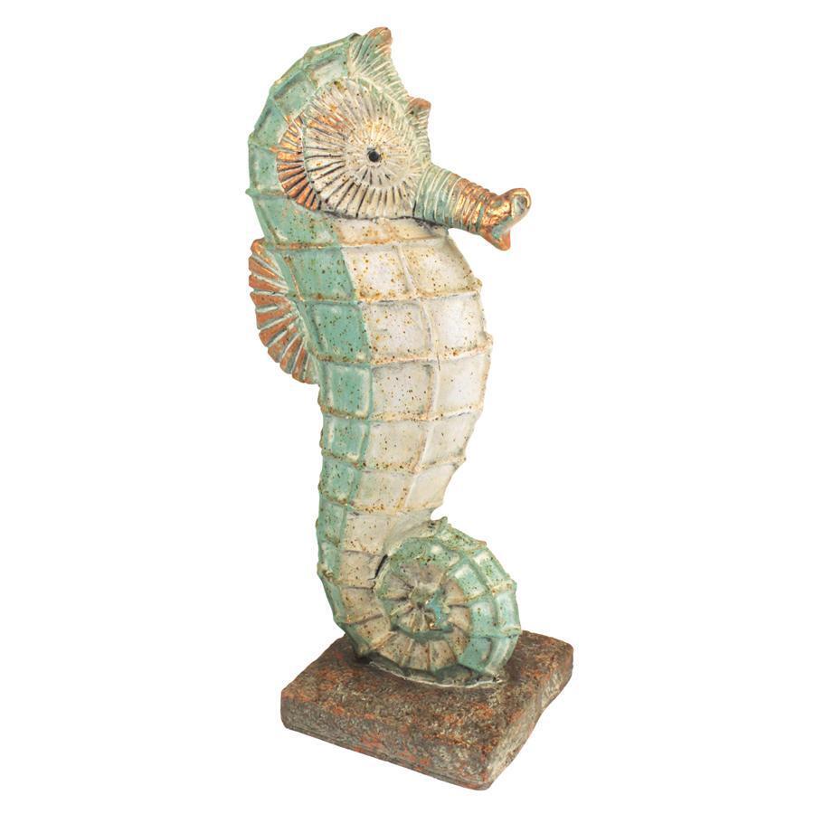 MEDIUM: Seahorse Family Coastal Decor Nautical Ocean Marine Fish Garden Statue